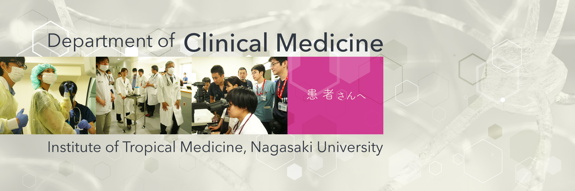 患者さんへ：Department of Clinical Medicine, Institute of Tropical Medicine, Nagasaki University