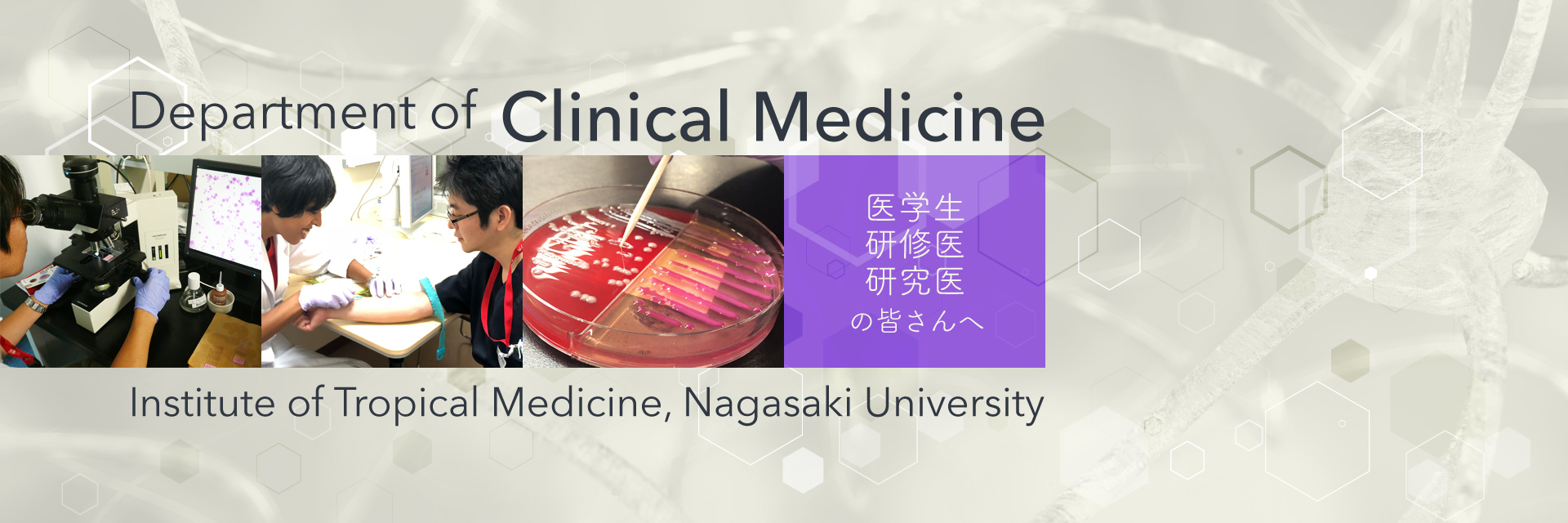 医学生・研修医・研究医の皆さんへ：Department of Clinical Medicine, Institute of Tropical Medicine, Nagasaki University