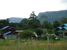 Scenery in front of the Health Center in Savannakhet
