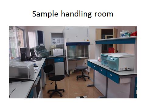 Sample hanndling room