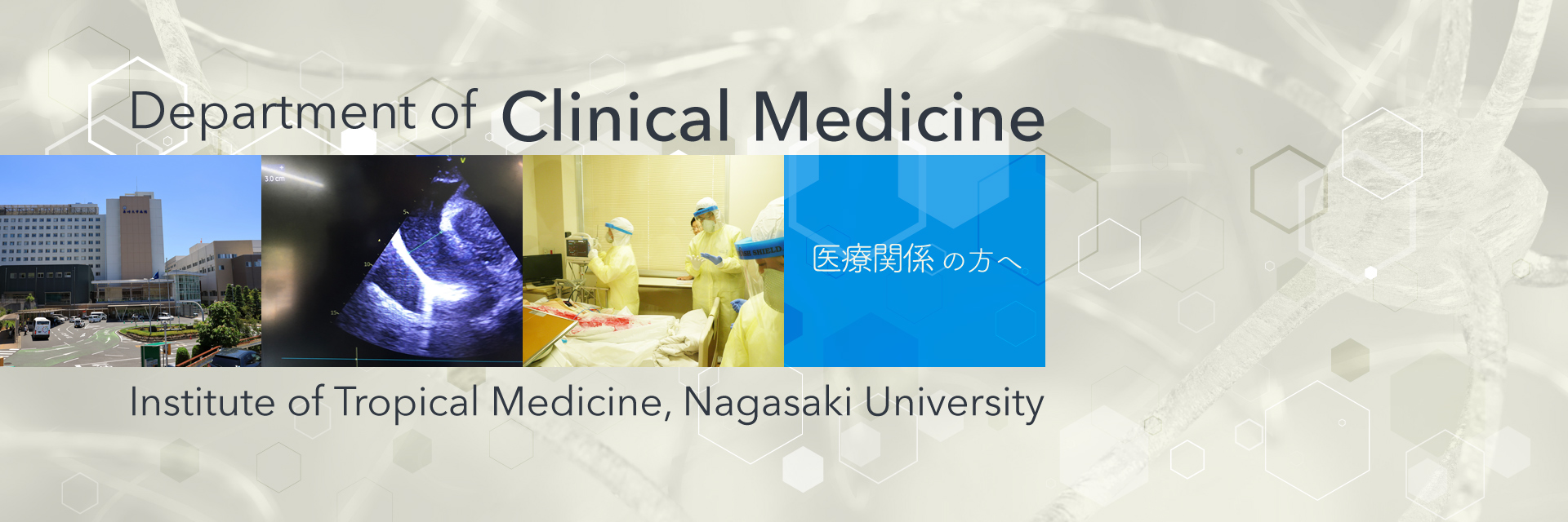 医療関係の方へ：Department of Clinical Medicine, Institute of Tropical Medicine, Nagasaki University