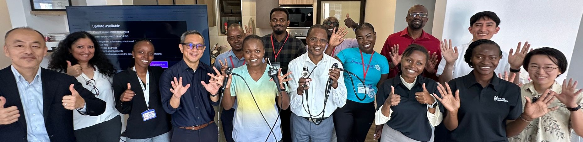 ケニヤッタ国立病院自走型の気管支鏡研修が始動