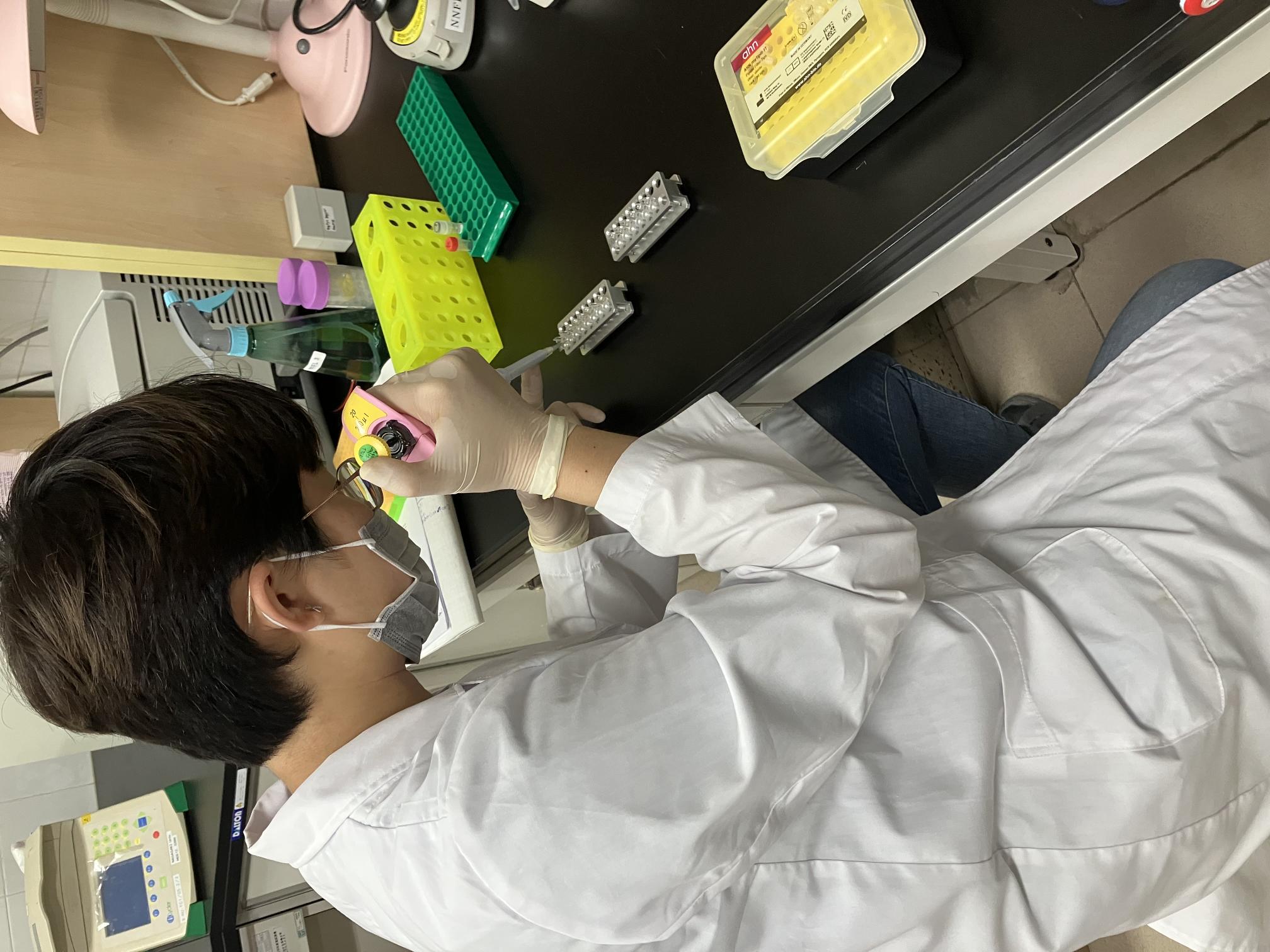 実験中の様子①