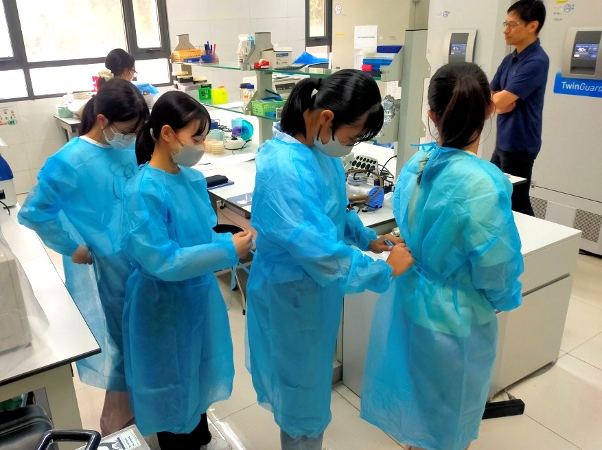 実習（実験前の感染対策1）